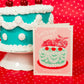 Bromstad Printing Co. - Risograph Verjaardagskaart 'Let's eat cake!'