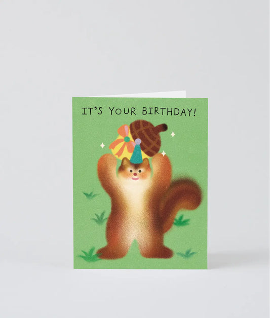 Verjaardagskaart It's Your Birthday Eekhoorn - Wrap