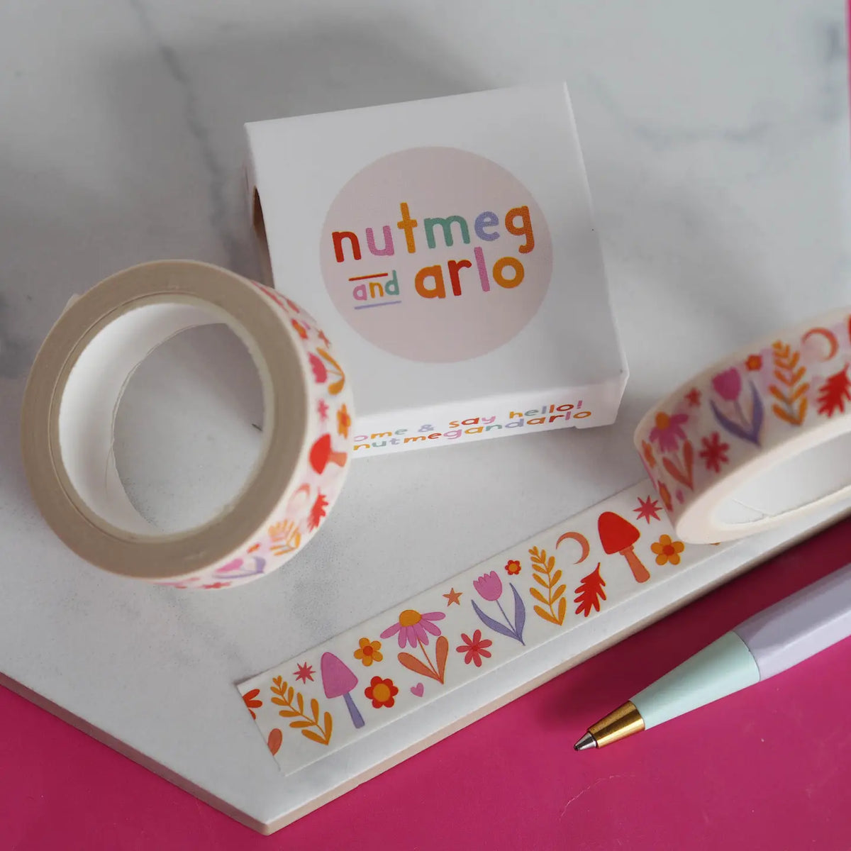 Washi Tape Wildflowers - Nutmeg and Arlo