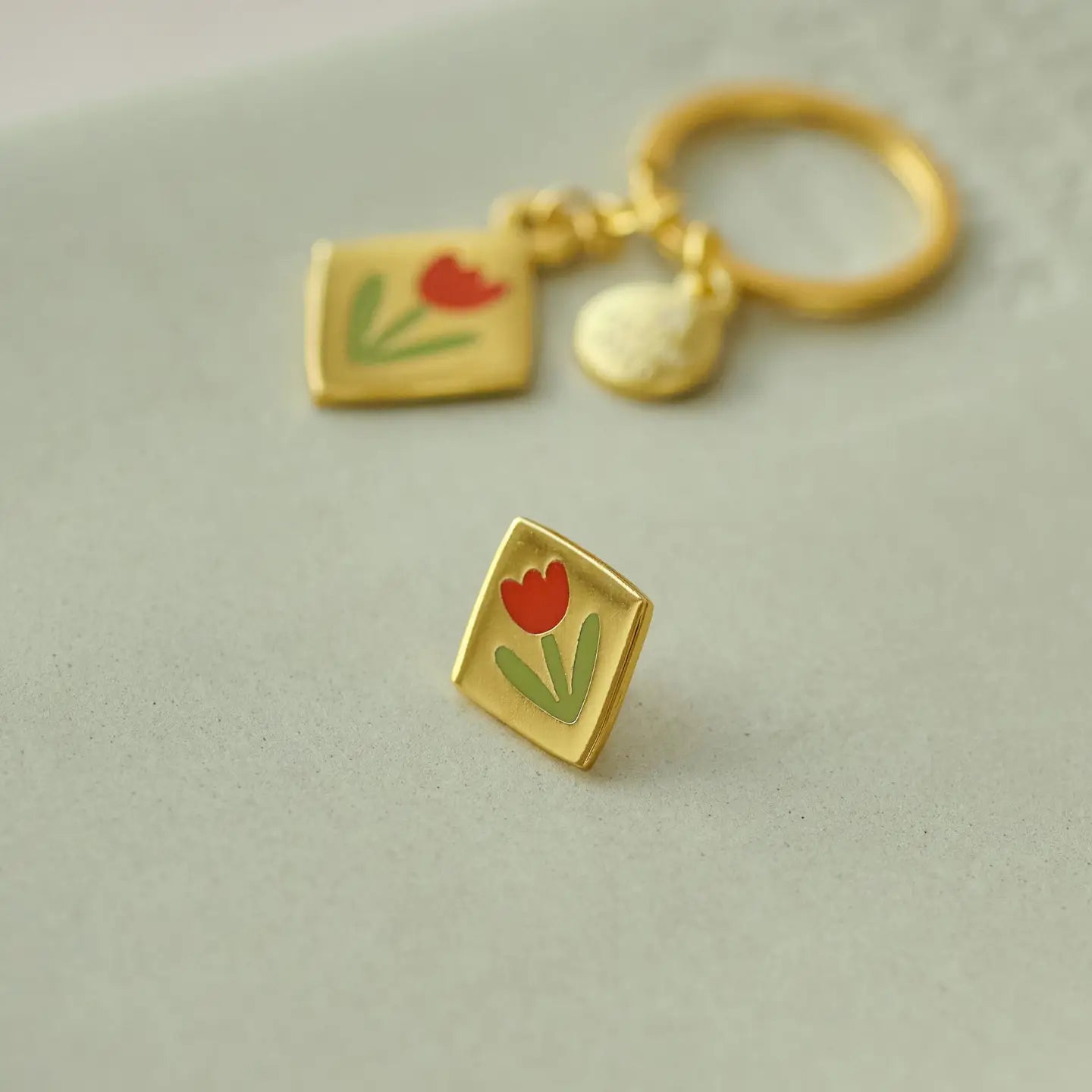 Claire Paul Emaille Speldbadge - Tulp