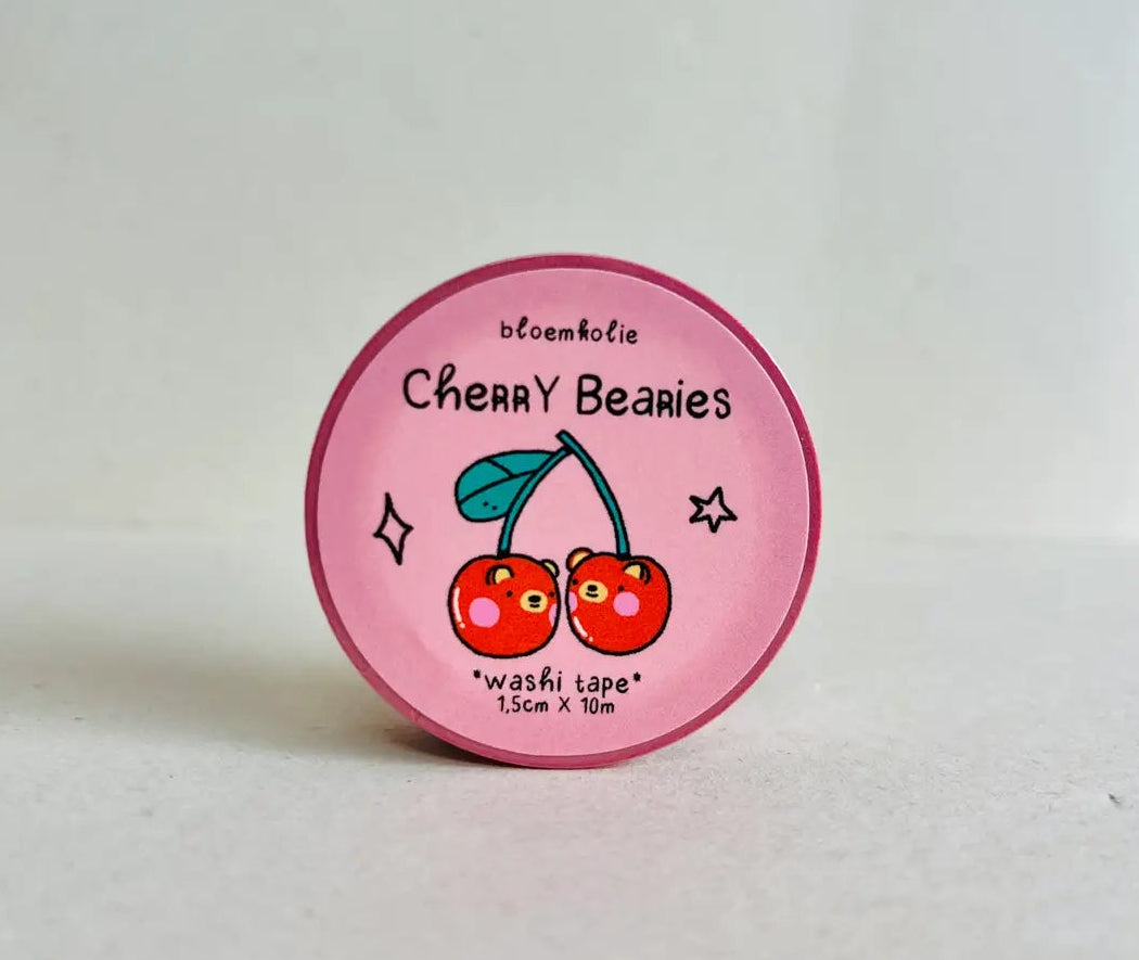 Bloemkolie Washi Tape - Kersenberen