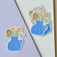 Claire Paul Holografische sticker - Bloemenvaas
