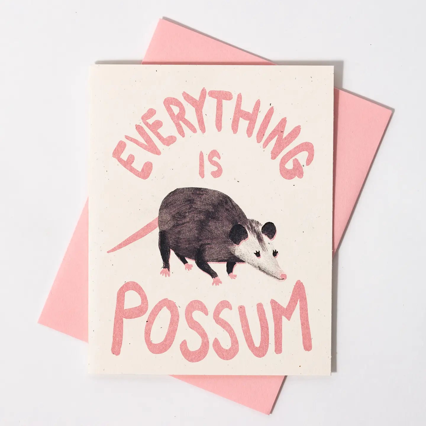 Bromstad Printing Co. - Risograph Wenskaart 'Everything is Possum'