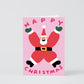 Wrap - Christmas card 'Christmas Santa' in relief 