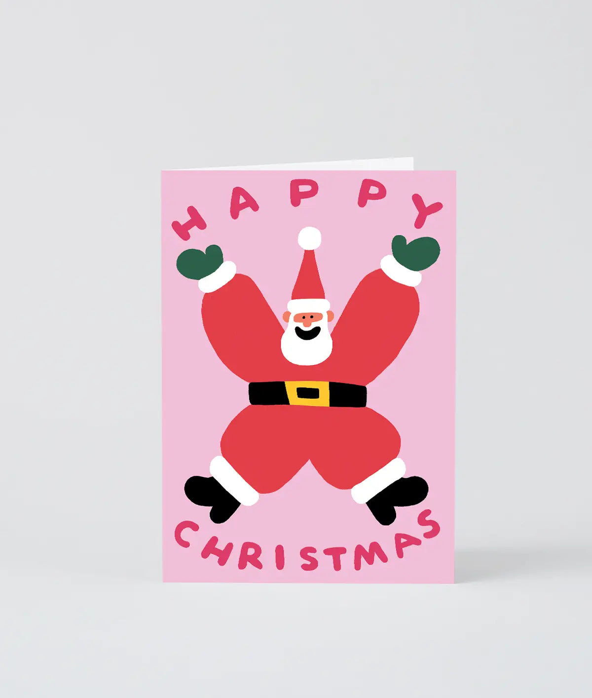 Wrap - Christmas card 'Christmas Santa' in relief 