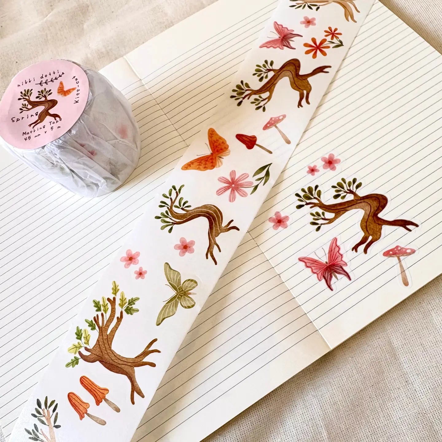 Nikki Dotti Washi Tape Sticker Roll - Spring