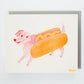 Bromstad Printing Co. - Risograph Art Print 'Hot Dog' (20,3x25,4cm)