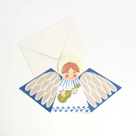 Hadley Kerst Uitklapkaart - Blue Angel