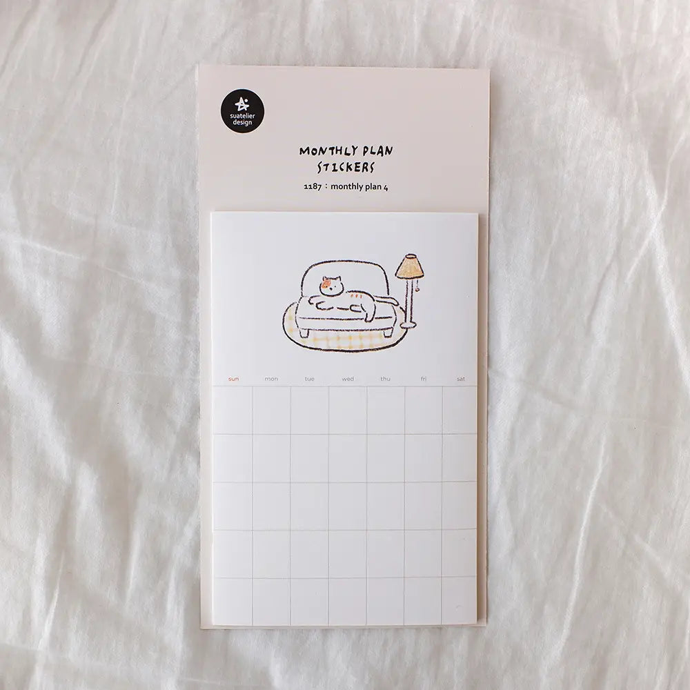 Suatelier Design - Mini Kalender Stickers (12 vellen)