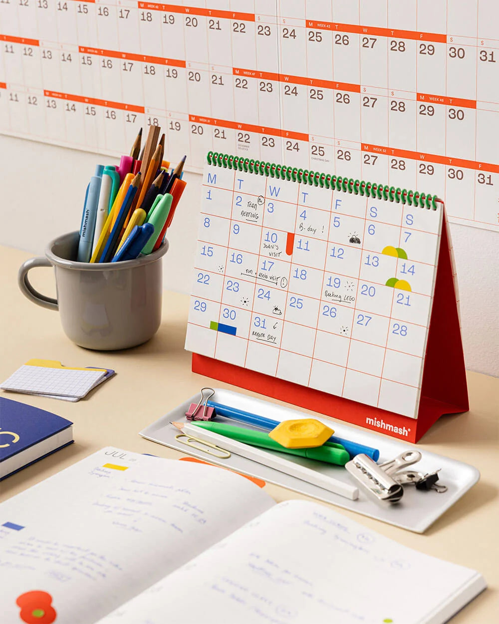 2027 Desk Planner Mishmash - Monthly