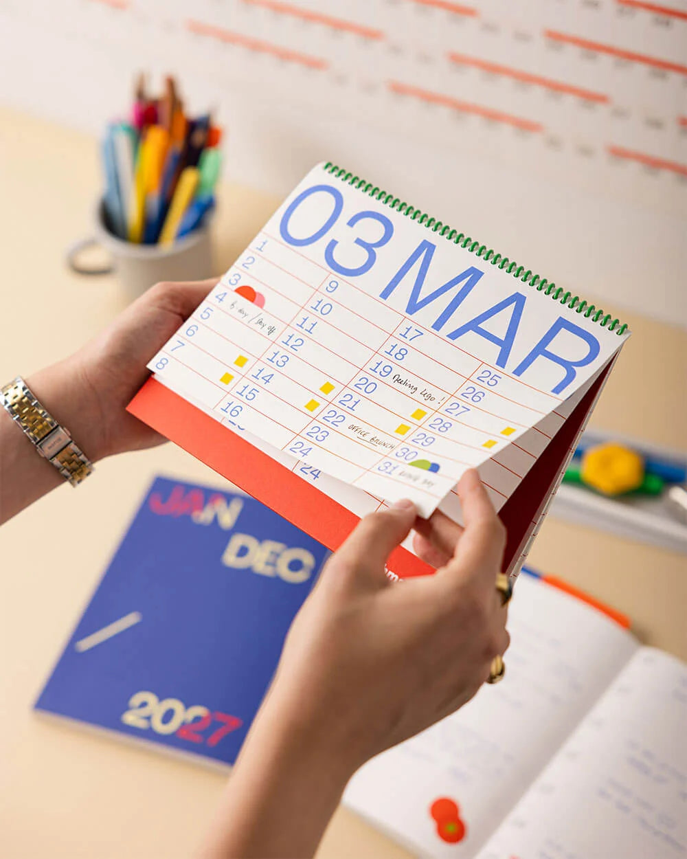 2027 Desk Planner Mishmash - Monthly