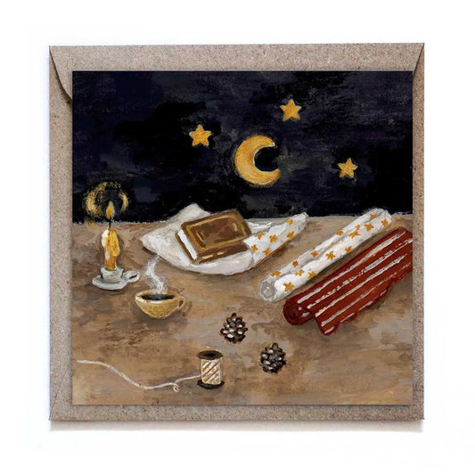 Studio Satsch Kerstkaart - Packing Table