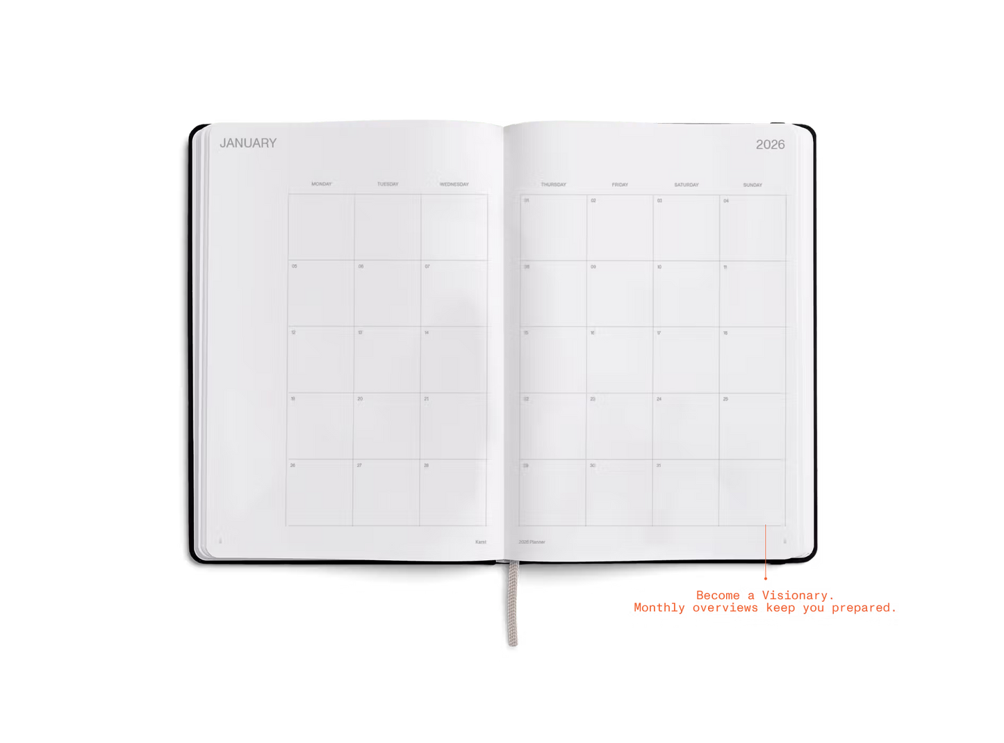 Karst 2026 Daily Planner Volume Set - Ebony