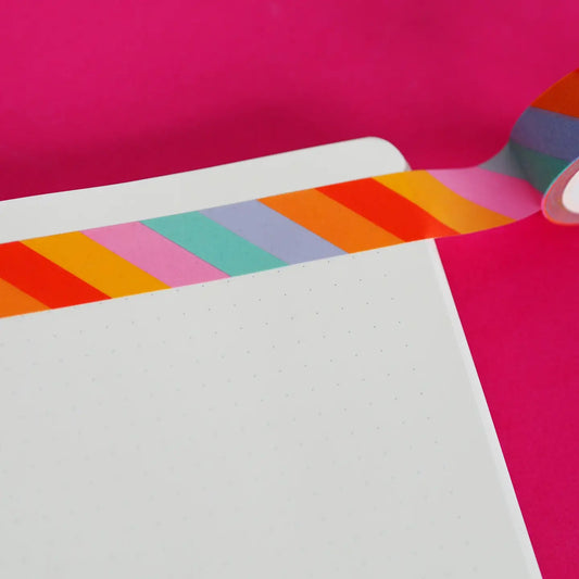Nutmeg and Arlo Washi Tape - Colourful Rainbow Stripes