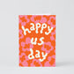 Wrap Valentine's Day card - 'Happy Us Day' in relief 