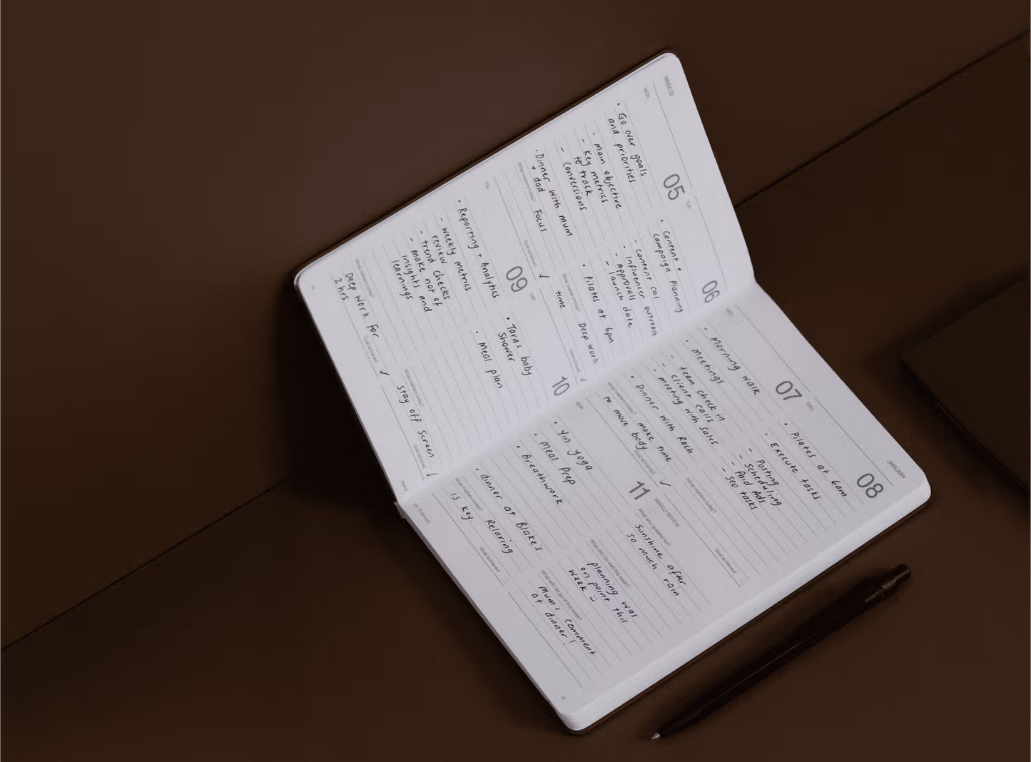 Karst 2026 Weekly Planner - A5 Espresso