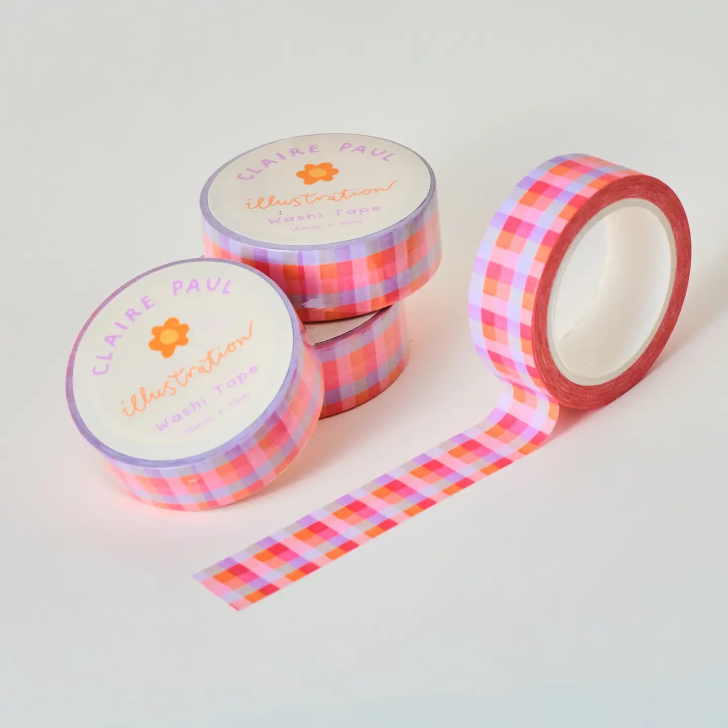 Claire Paul - Washi Tape 'Pink Gingham'