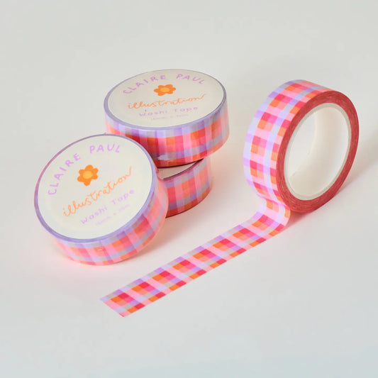 Claire Paul - Washi Tape 'Pink Gingham'