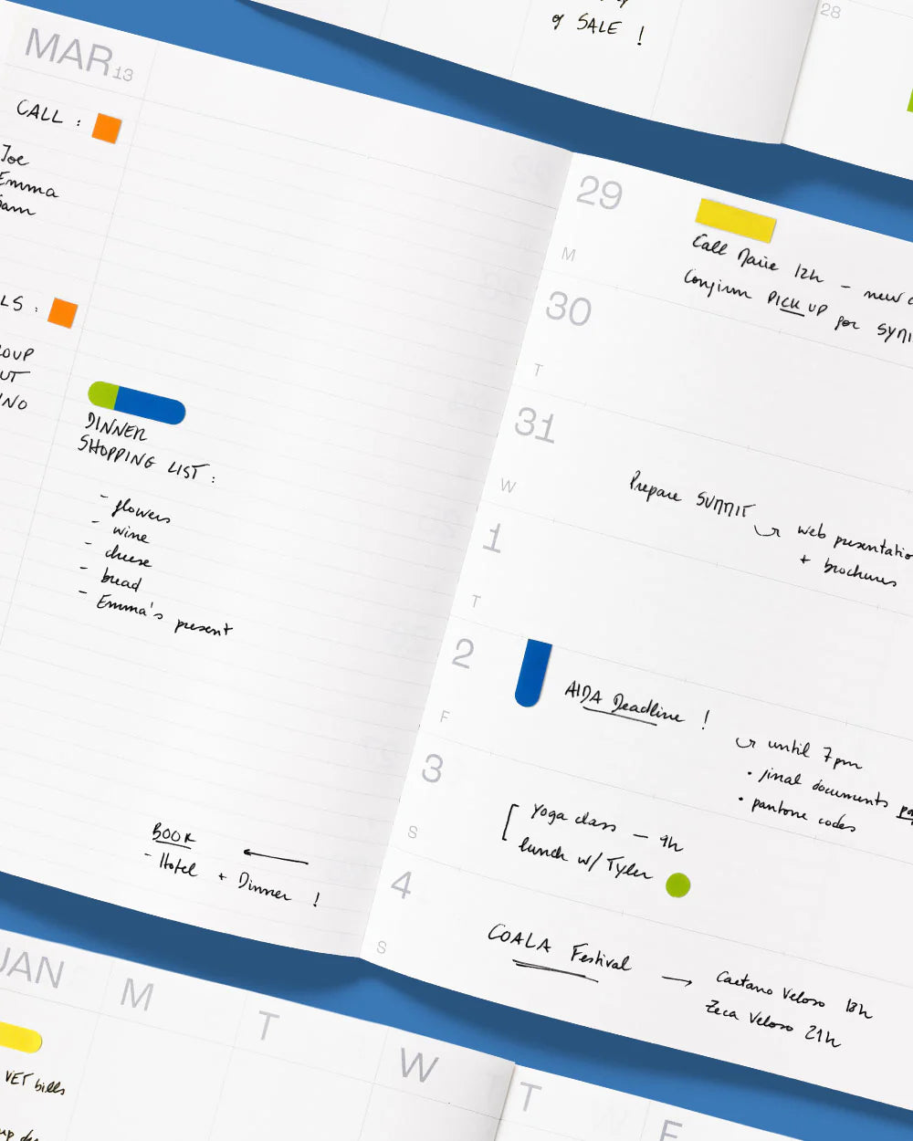 mishmash 2026/2027 Planner Notes - Blue