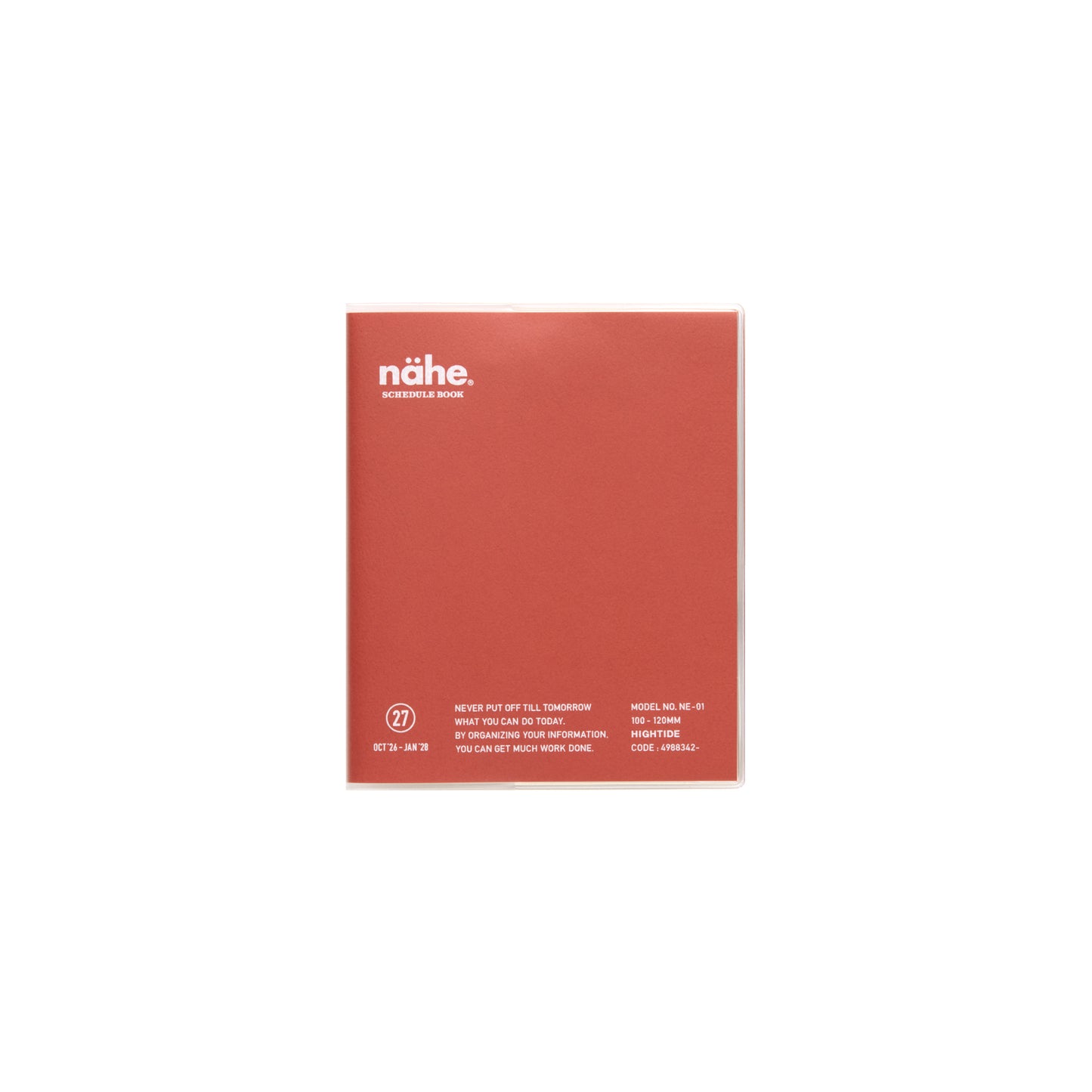 Hightide Planner 2027 Monthly Diary Square 10x12 - Red *coming soon*