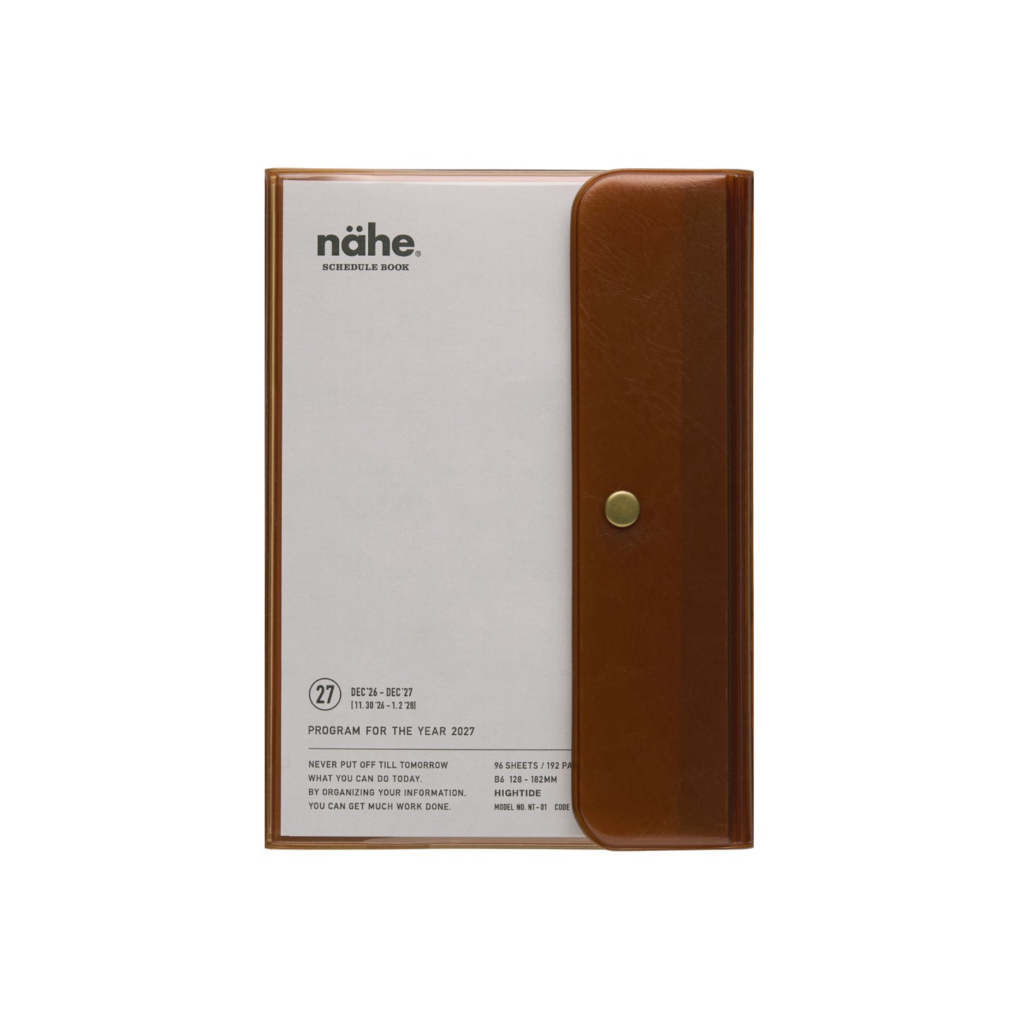 Hightide 2027 Diary Nahe B6 Free - Clear Brown Transparant