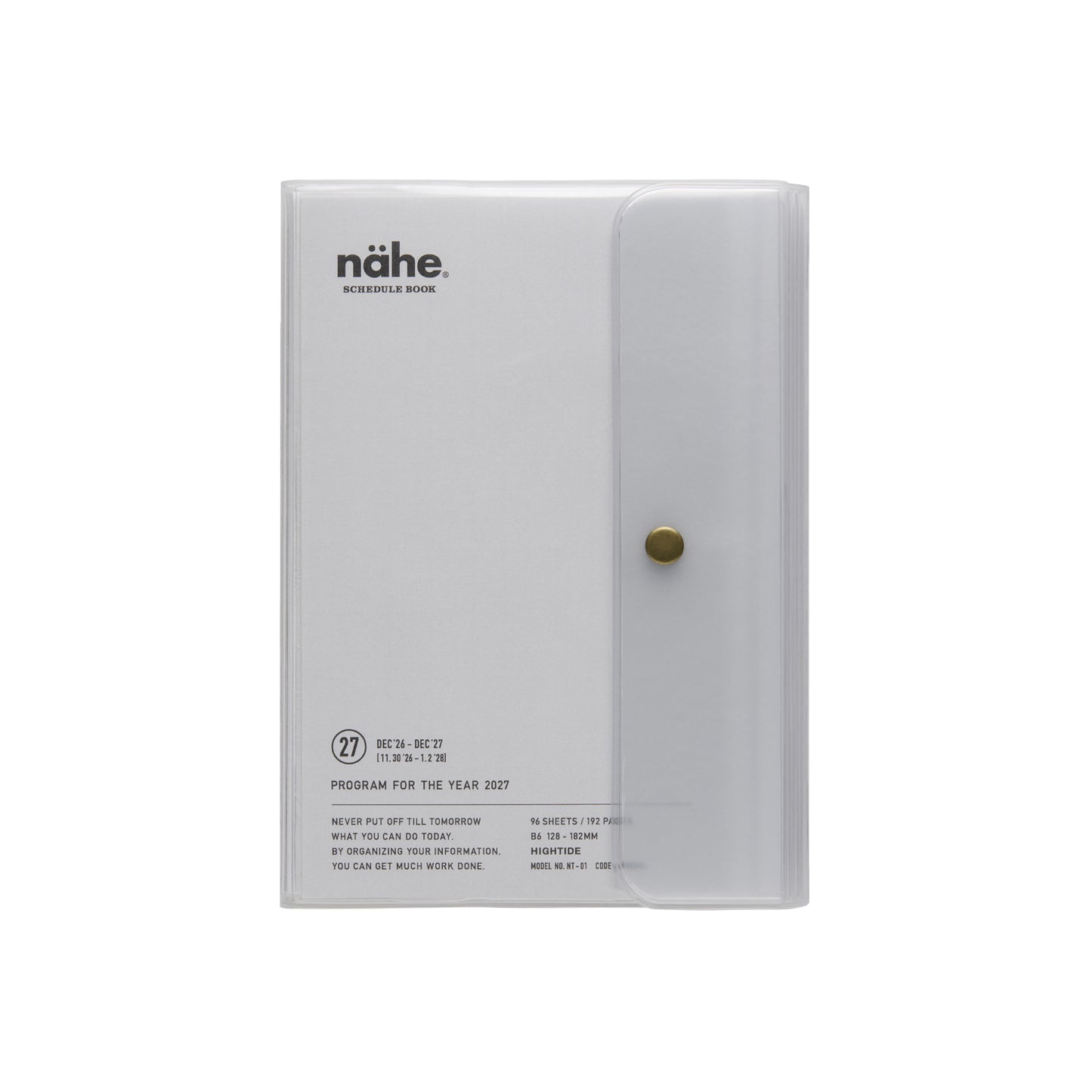 Hightide 2027 Diary Nahe B6 Free - Clear Transparant