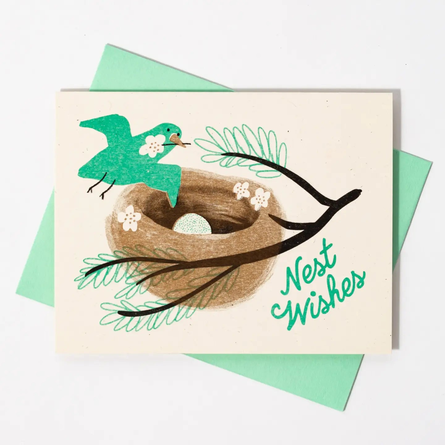 Bromstad Printing Co. - Risograph Wenskaart 'Nest Wishes'