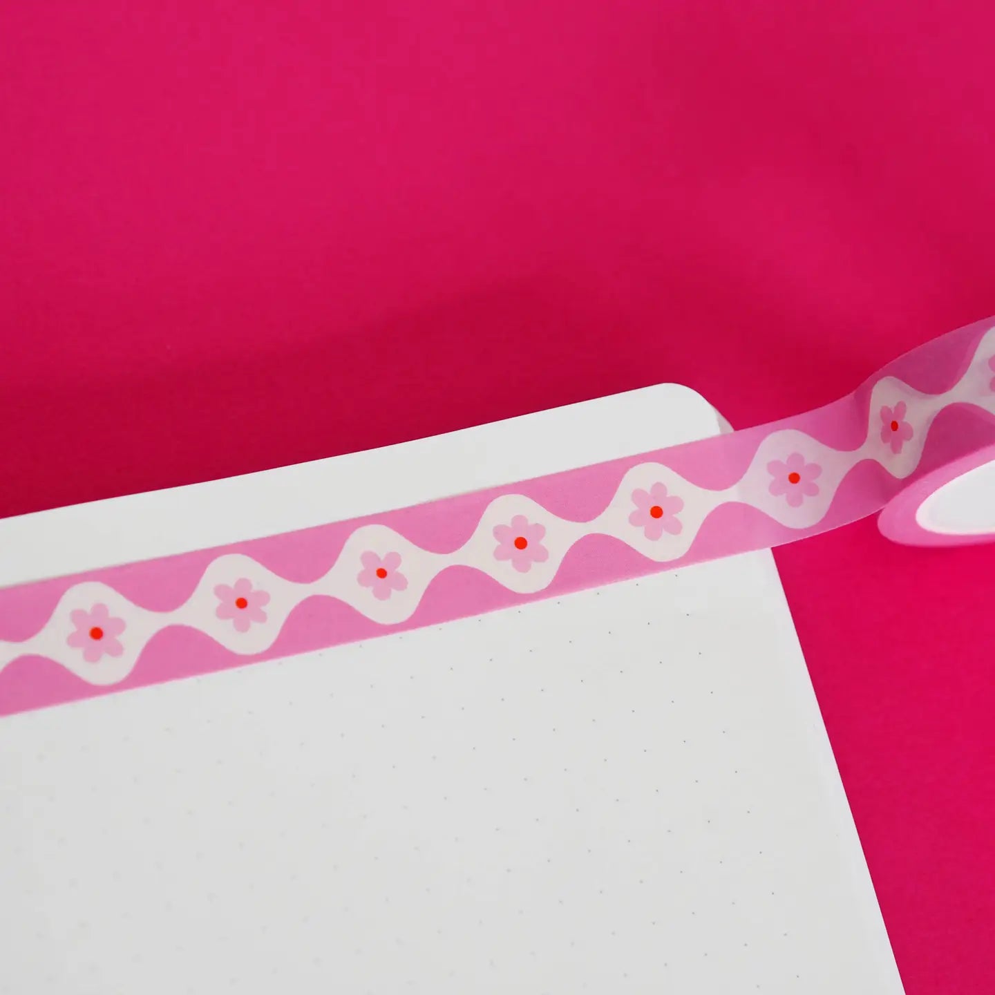Washi Tape Roze Vloeiende Bloemen - Nutmeg and Arlo