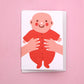 The Printed Peanut Stationery Geboortekaart - Red Baby A7