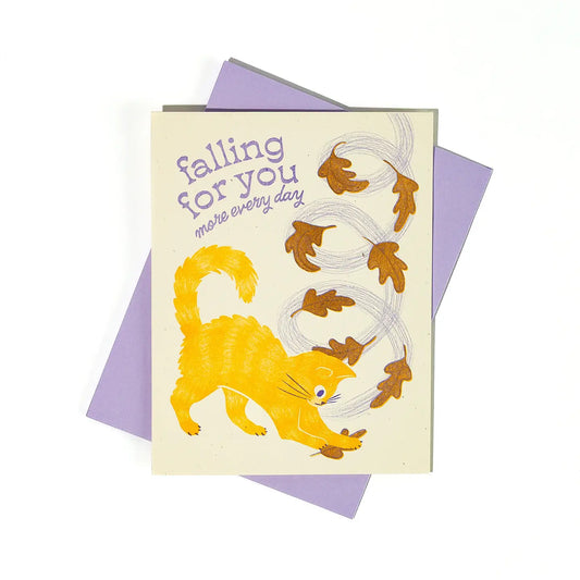 Bromstad Printing Co. - Risograph Valentijnskaart 'Falling for You'