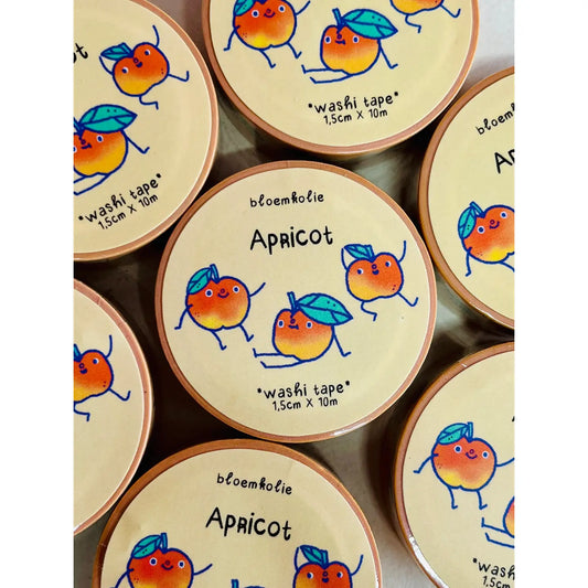 Bloemkolie Washi Tape - Abrikoos