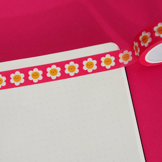 Pink Daisies Floral - Washi tape
