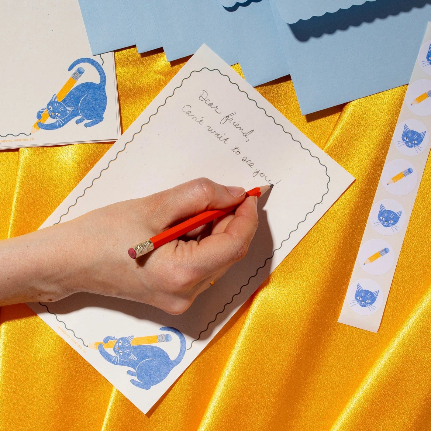 Briefpapier Schrijfset Potloodkat - Bromstad Printing Co.