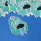 Bromstad Printing Co. 'Skeleton Cat' - Clear Sticker