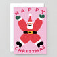 Wrap - Christmas card 'Christmas Santa' in relief 