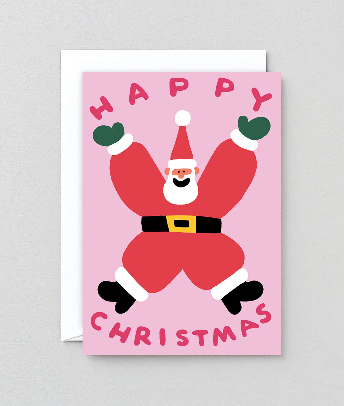 Wrap - Christmas card 'Christmas Santa' in relief 