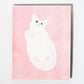 Bromstad Printing Co. - Risograph Art Print 'Cat on glass' 28x35,5cm