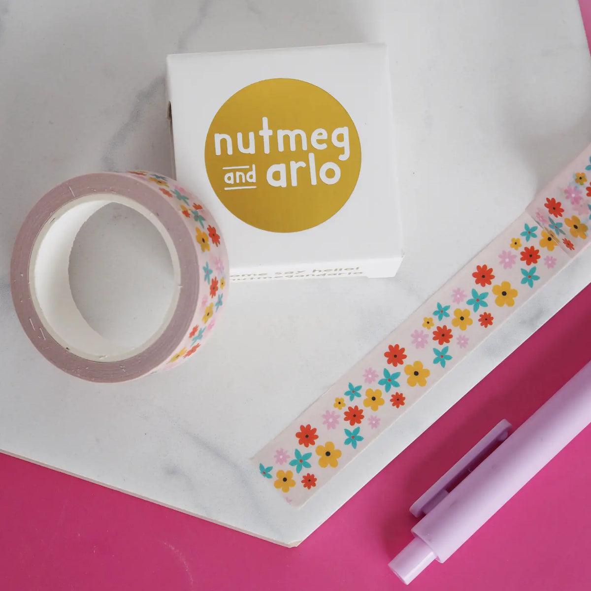 Washi Tape Ditsy Flowers - Nutmeg and Arlo