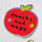 Holografische sticker Snacks and Naps - Claire Paul