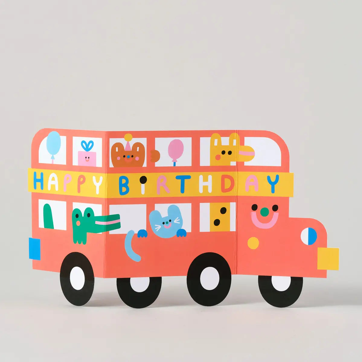 Wrap Uitklapbare wenskaart - 'Birthday Bus'