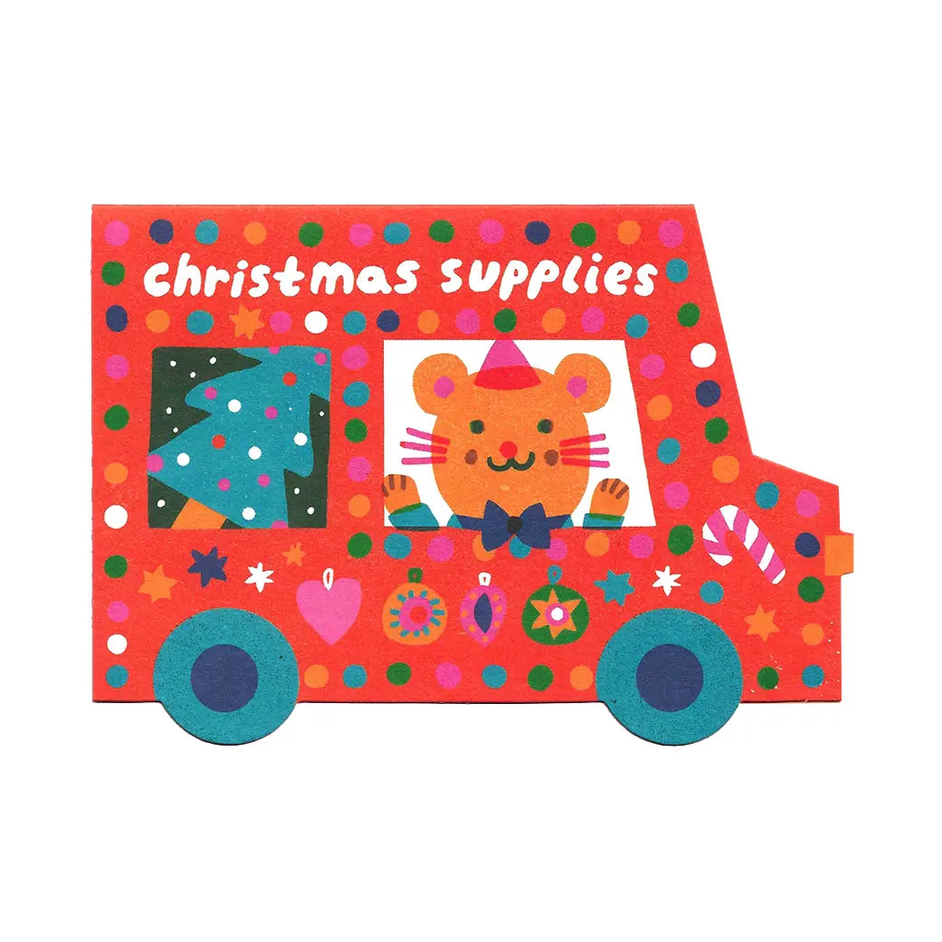 The Printed Peanut Stationery - Christmas Van A7 Mini Kerstkaart