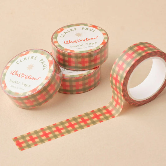 Claire Paul - Washi Tape 'Rood Groene Gingham'