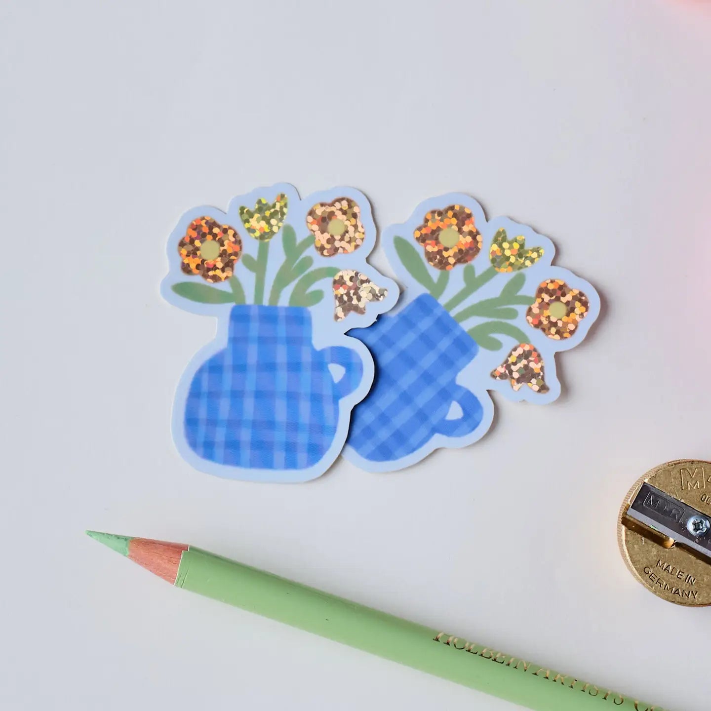 Claire Paul Holografische sticker - Bloemenvaas