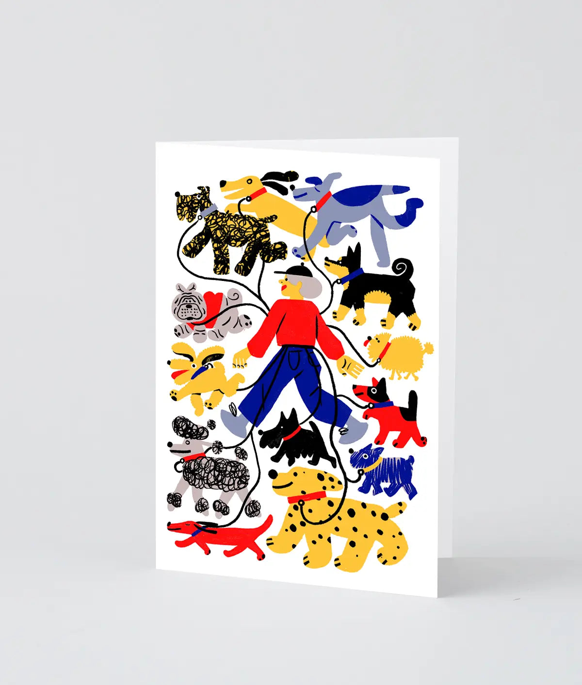 Wrap - Greeting card 'NY Dog walker' 