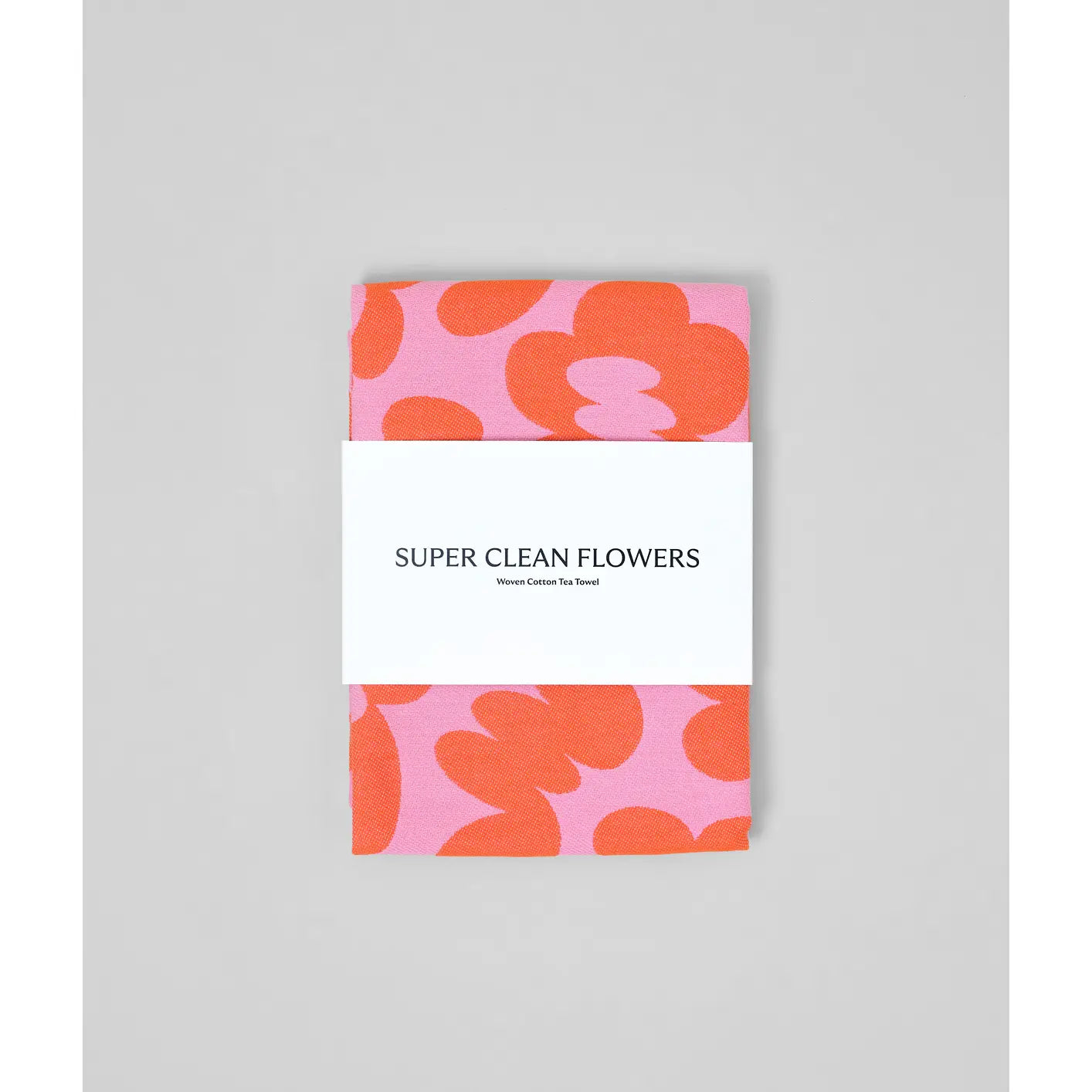 Theedoek Super Clean Roze Bloemen - Wrap