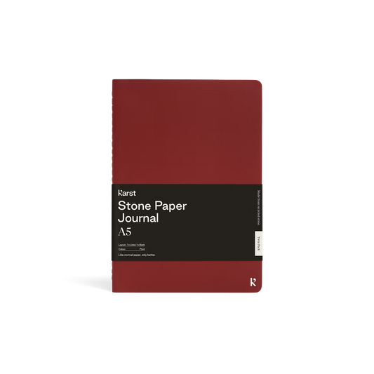 Karst Stone Paper Journal A5 Twin Pack - Pinot (Blank/Lined)