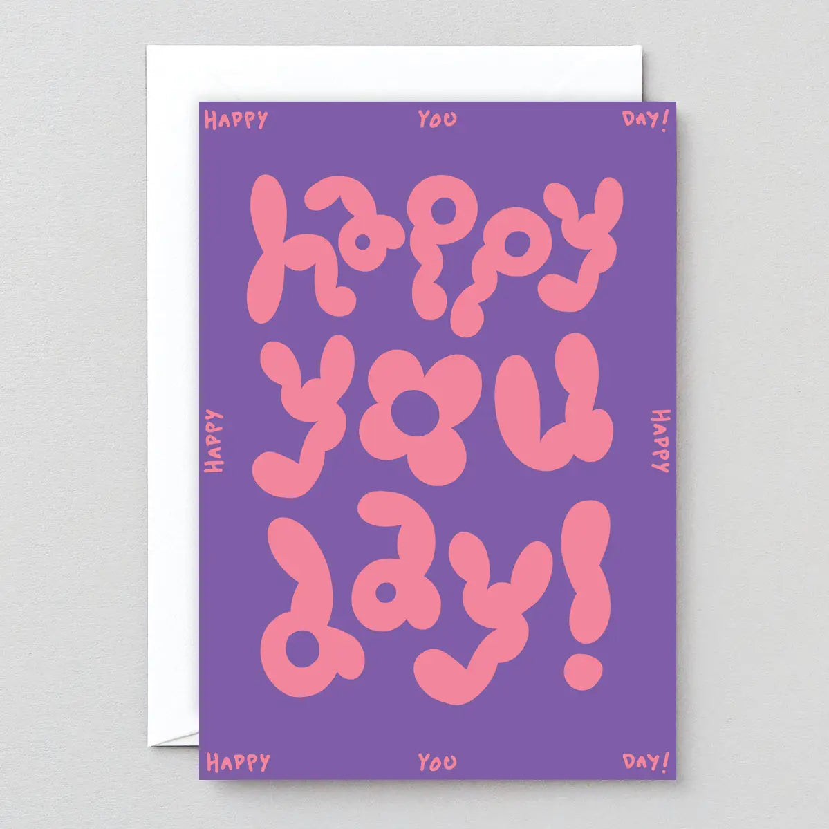 Geburtstagskarte mit Geschenkpapier – „Alles Gute zum Geburtstag“ Lila 