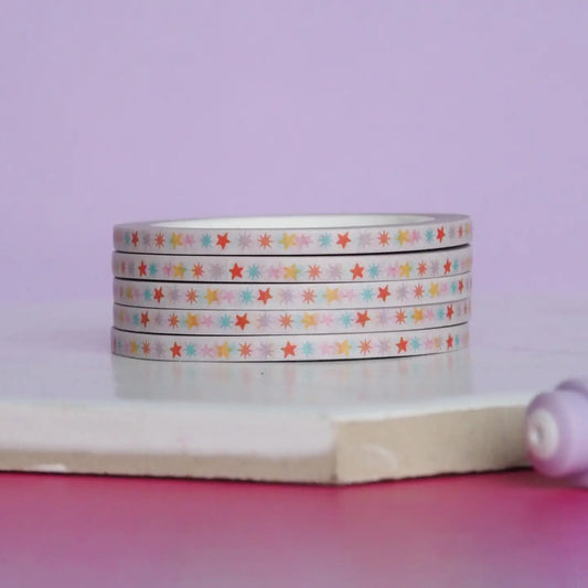 Smalle Washi Tape Nutmeg and Arlo - 3mm Mini Star