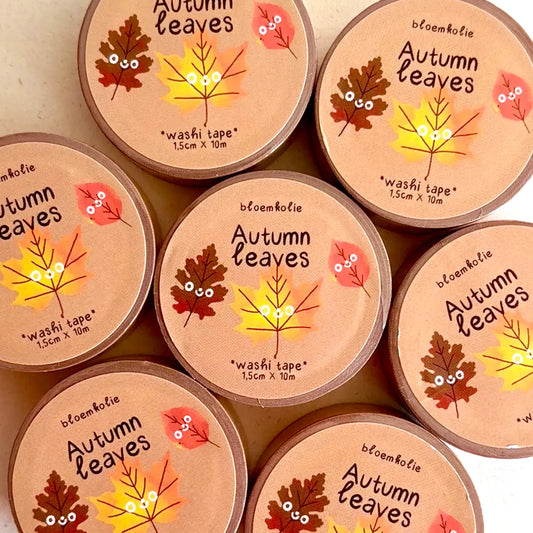 Bloemkolie Washi Tape - Herfstbladeren