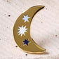 Claire Paul Emaille Speldbadge - Crescent Moon